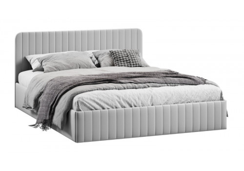 Кровать с ПМ «Шелли» Тип 1 (с подъемным механизмом) с заглушиной Велюр Confetti Silver
