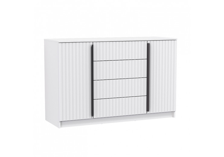 Комод 67.11 Брандо МДФ New (белый/ДВПО белый/фасады МДФ)