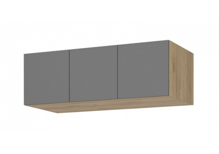 Антресоль 1200 Лион АН-02 графит серый - дуб крафт золото