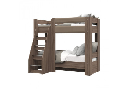 Кровать двухъярусная Симба шимо темный - кофе с молоком