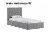 Кровать Милана 90 односпальная  Вивальди 04 (серо-сливочный)