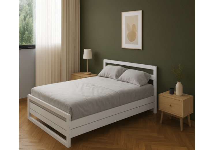 Кровать двуспальная ЮТА с покраской